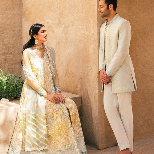 Latest Pakistani Indian Wedding Dresses Embroidery Clothes Angrakha style maxi frock dress Collection Eid Suit Salwar Kameez 2022 shops Mahnoor