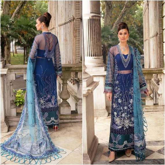 Royal blue pakistani clearance wedding dresses
