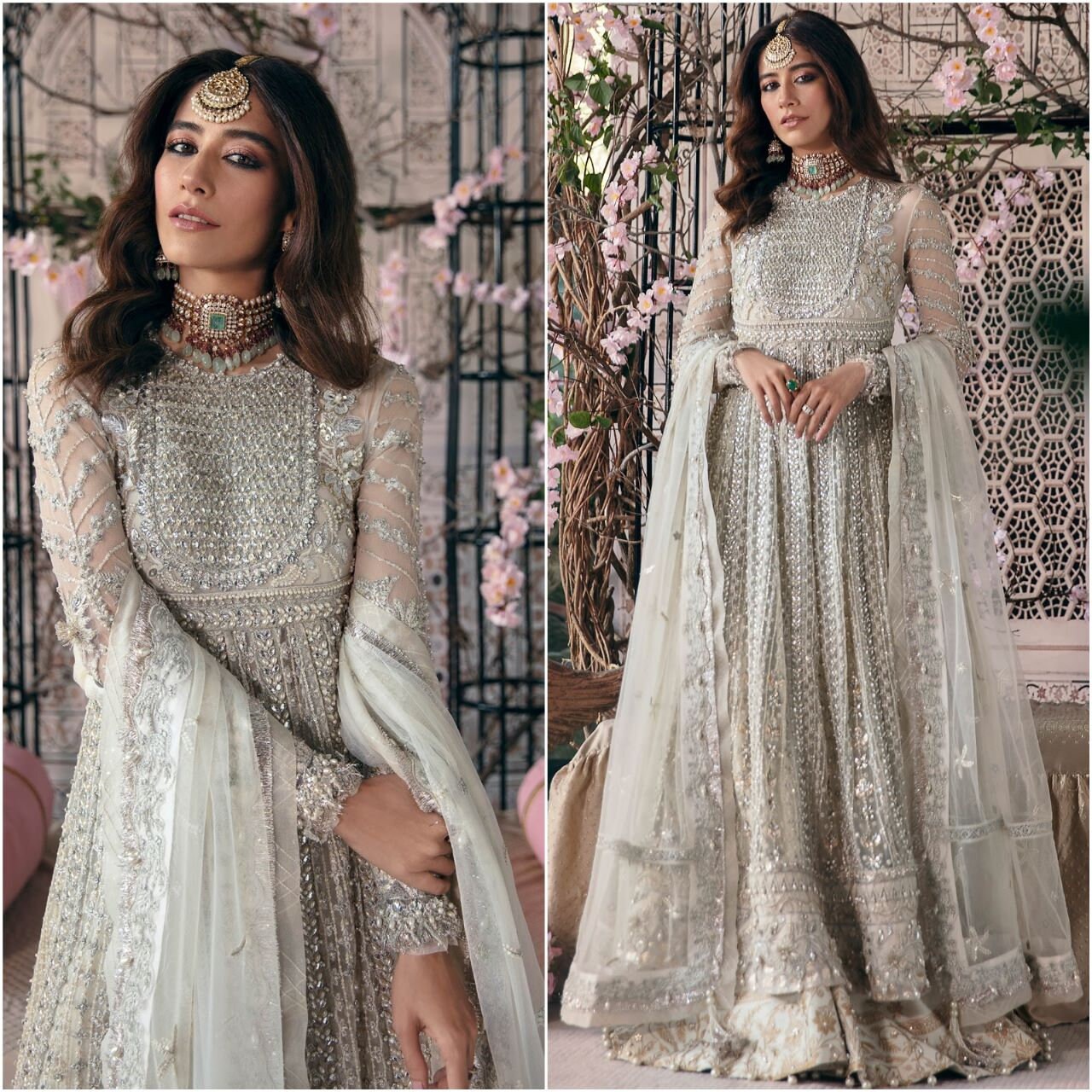 Latest Pakistani Indian Wedding Dress Embroidery Clothes Long - Etsy UK