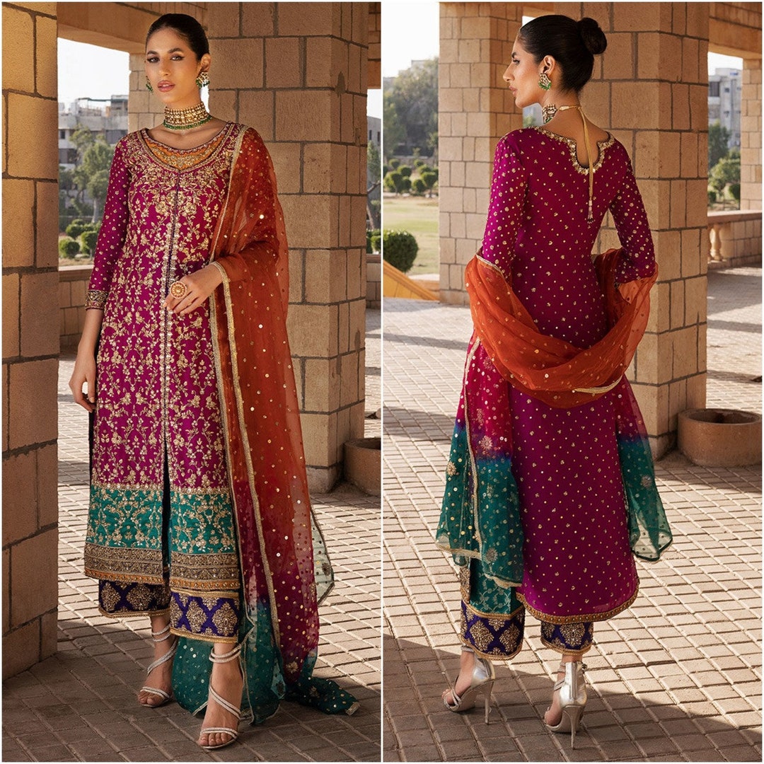 Pakistani Wedding Dresses Luxury Eid Chiffon Salwar Kameez Etsy UK