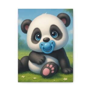 Cute Panda Nursery Wall Art