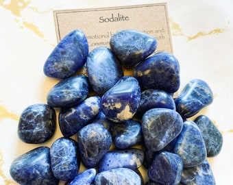 Sodalite Crystal Tumbled Stone - Truth, Communication & Clarity
