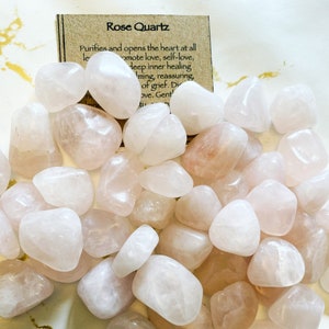 Rose Quartz Crystal Tumbled Stone - Love, Healing, Friendship, Peace
