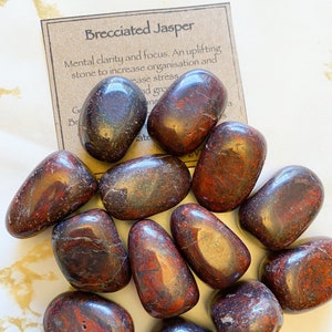 Brecciated Jasper Crystal Tumbled Stone - Clarity, Focus, Grounding