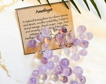 Amethyst Crystal Spheres 20g Gift Bag - Balance, Consciousness & Contentment