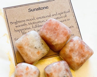 Sunstone Crystal Tumbled Stone - Motivation, Restoration & Happiness