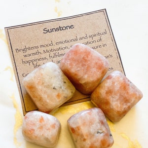 Sunstone Crystal Tumbled Stone - Motivation, Restoration & Happiness