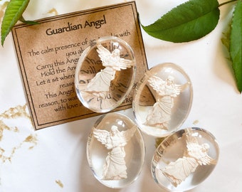 Guardian Angel Crystal Resin Stone - Love, Reassurance & Protection