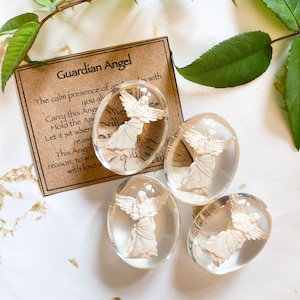 Guardian Angel Crystal Resin Stone - Love, Reassurance & Protection