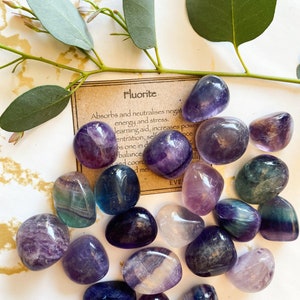 Fluorite Crystal Tumbled Stone - Balance, Concentration & Self-Confidence