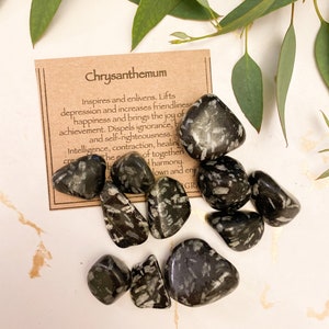 Chrysanthemum Crystal Tumbled Stone - Inspiration, Happiness & Creativity