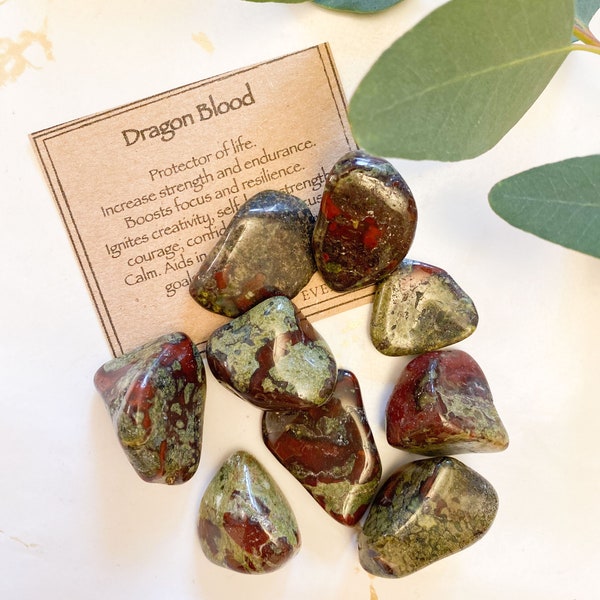 Dragon Blood Crystal Tumbled Stone - Strength, Endurance & Resilience