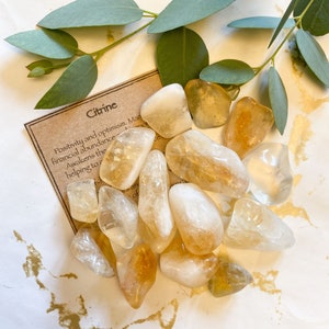 Citrine Crystal Tumbled Stone - Positivity, Optimism & Self-Healing