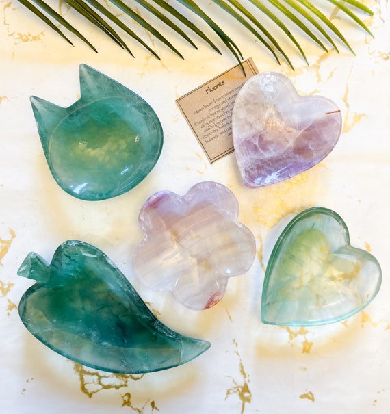 Fluorite Carved Cat Offering Bowls Fluorite Carved Cat Offering Bowls