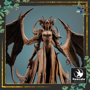 Infernum Demon Queen | Rescale Miniatures | DnD Tabletop Miniature | Hand-Painted Mini | The Magpie&#39;s Menagerie