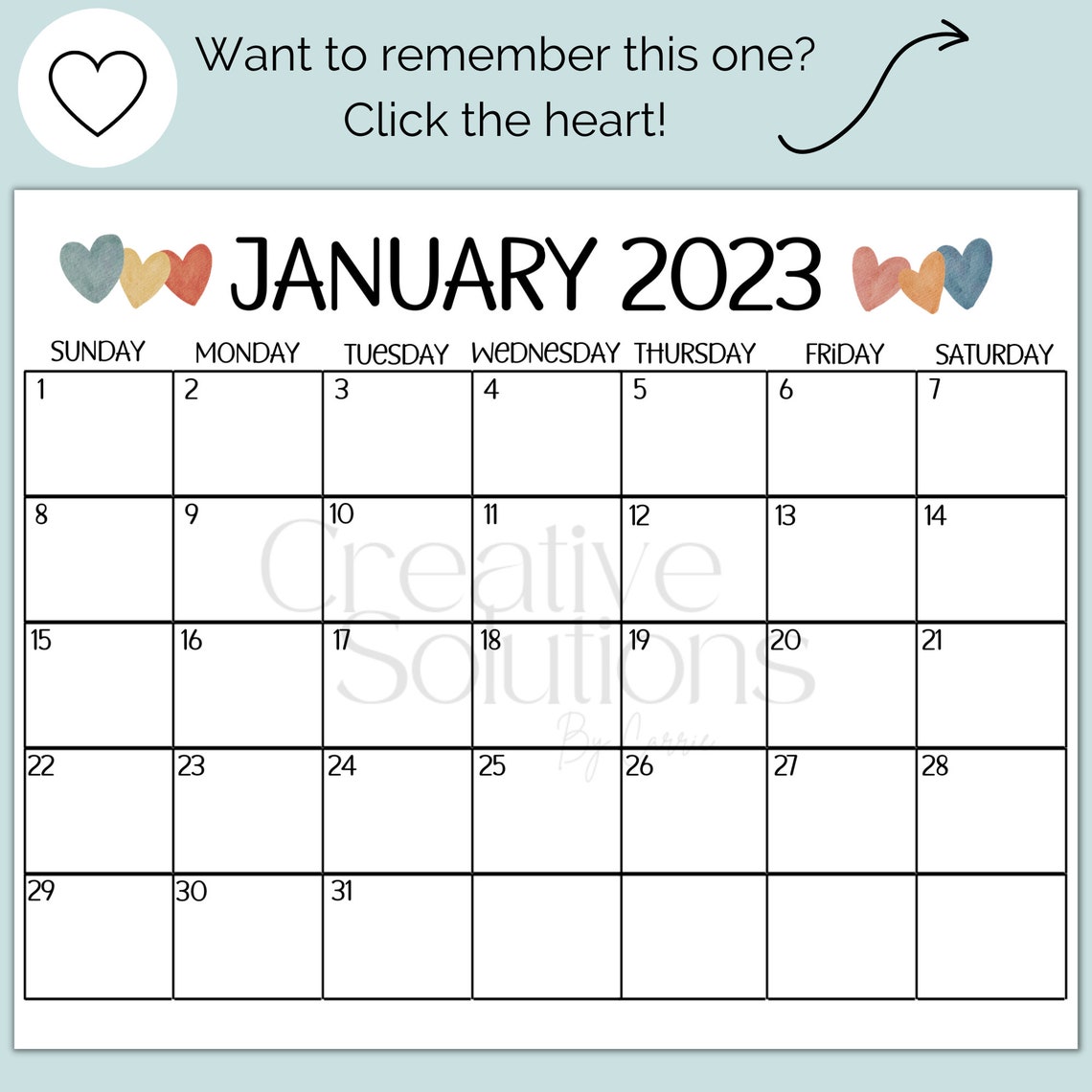 2023 Printable Calendars January 2023 December 2023 Yearly - Etsy Canada