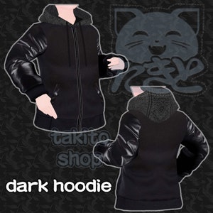 ダークパーカー『 dark hoodie with reflections 』反射あり