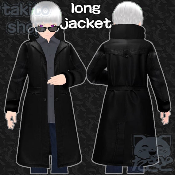 無地ロングジャケット『 Solid Color Long Jacket 』+ PSD Photoshop
