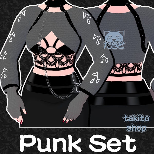 Women's punk clothing set レディースパンク服セット