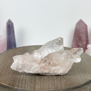 Pink Lemurian Crystal Cluster | Raw Lemurian Crystal | Brazilian Pink Lemurian Cluster | Minas Gerais Crystals