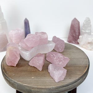 Raw Rose Quartz | Rose Quartz Chunk | Rough Rose Quartz Crystal | Heart Chakra Crystals | Self Love Crystals