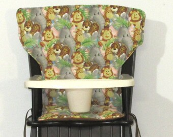 jungle babies Newport Eddie Bauer highchair pad, baby jungle animals