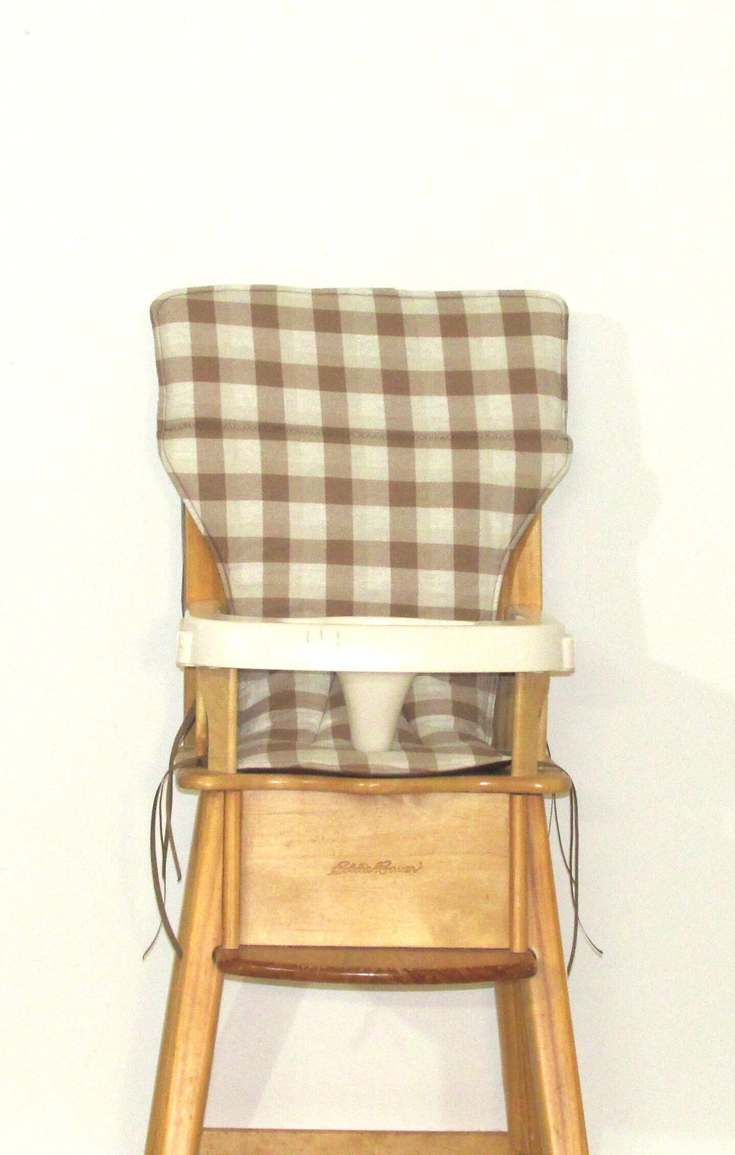 Classic Eddie Bauer Highchair Replacement Cushion Brown and Beige Checks Etsy Canada