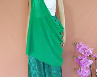 Pine Green Mushanana With Sheer Drape| Umushanana| Umukenyero | Umucenyero| Umwitero| Imvutano | Rwandese Attire| Burundian and Ugandan Wear