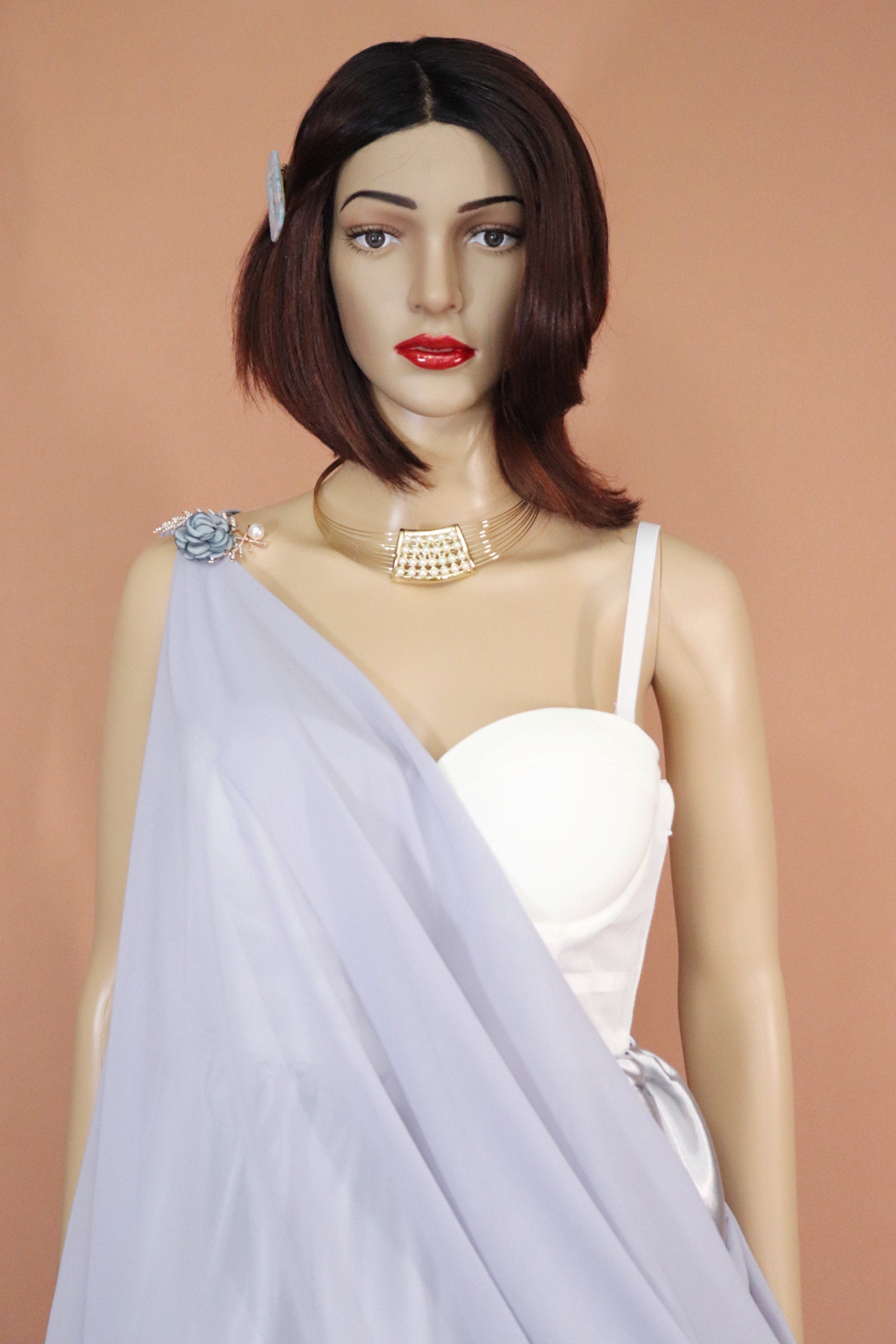 Silver Grey Mushanana With Sheer Drape Umukenyero Umucenyero Umwitero silver-grey-mushanana-with-sheer-drape-umukenyero-umucenyero-umwitero