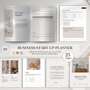 Business Startup Planner / Entrepreneur Planner / Startup Guide / Business Plan Template / Business Organizer / Printable Business Planner
