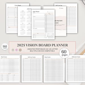 Vision Board Planner / Goal Setting Planner / Dream Board Planner / Manifestation Planner / Printable Vision Board / Vision Goal Planner