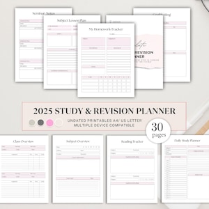 Student Revision Planner / Study Planner / Exam Planner / Revision Schedule / Study Organization / Study Planner / Academic Planner