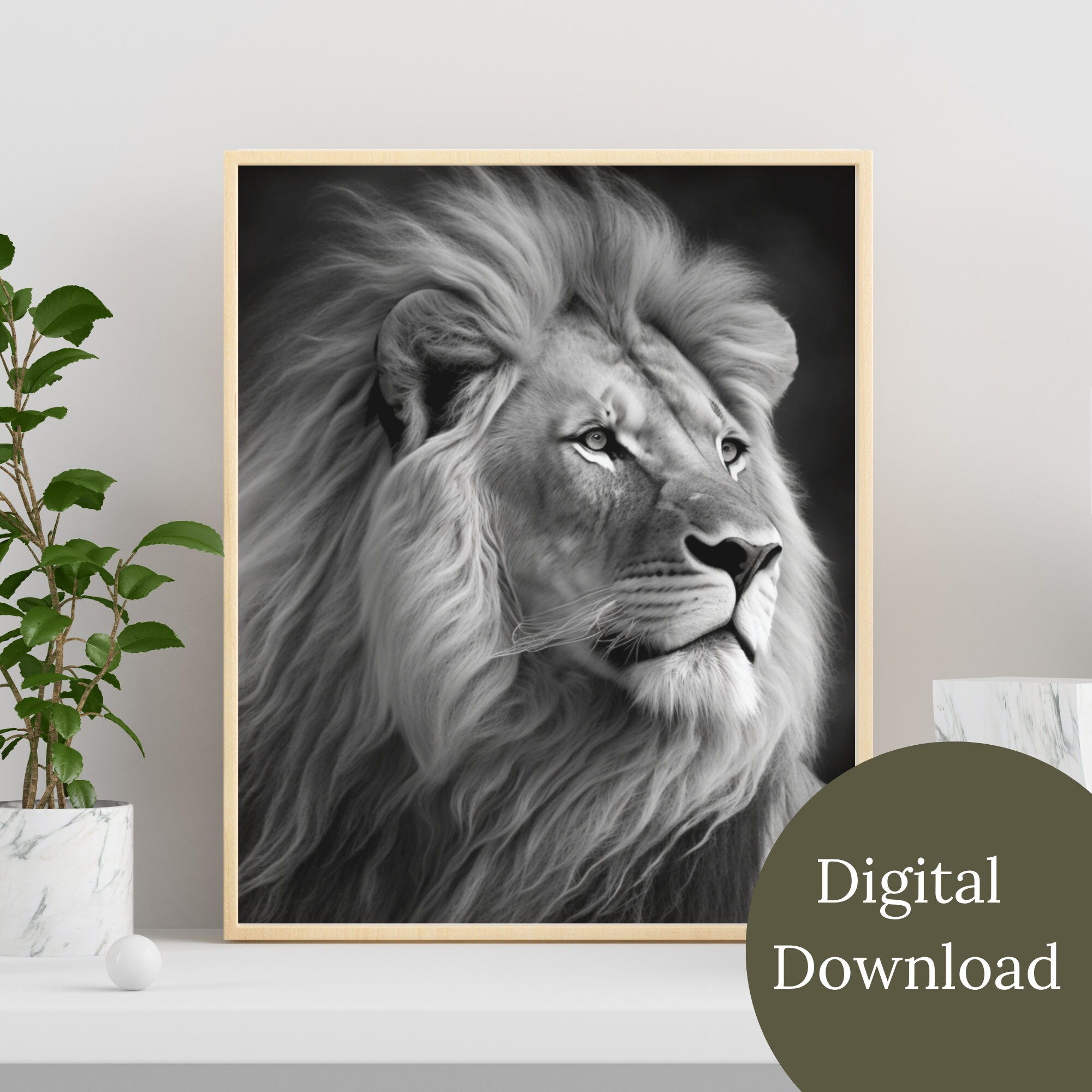 Black And White Lion Wall Art Print Lion Wall Art For Home And Office black-and-white-lion-wall-art-print-lion-wall-art-for-home-and-office