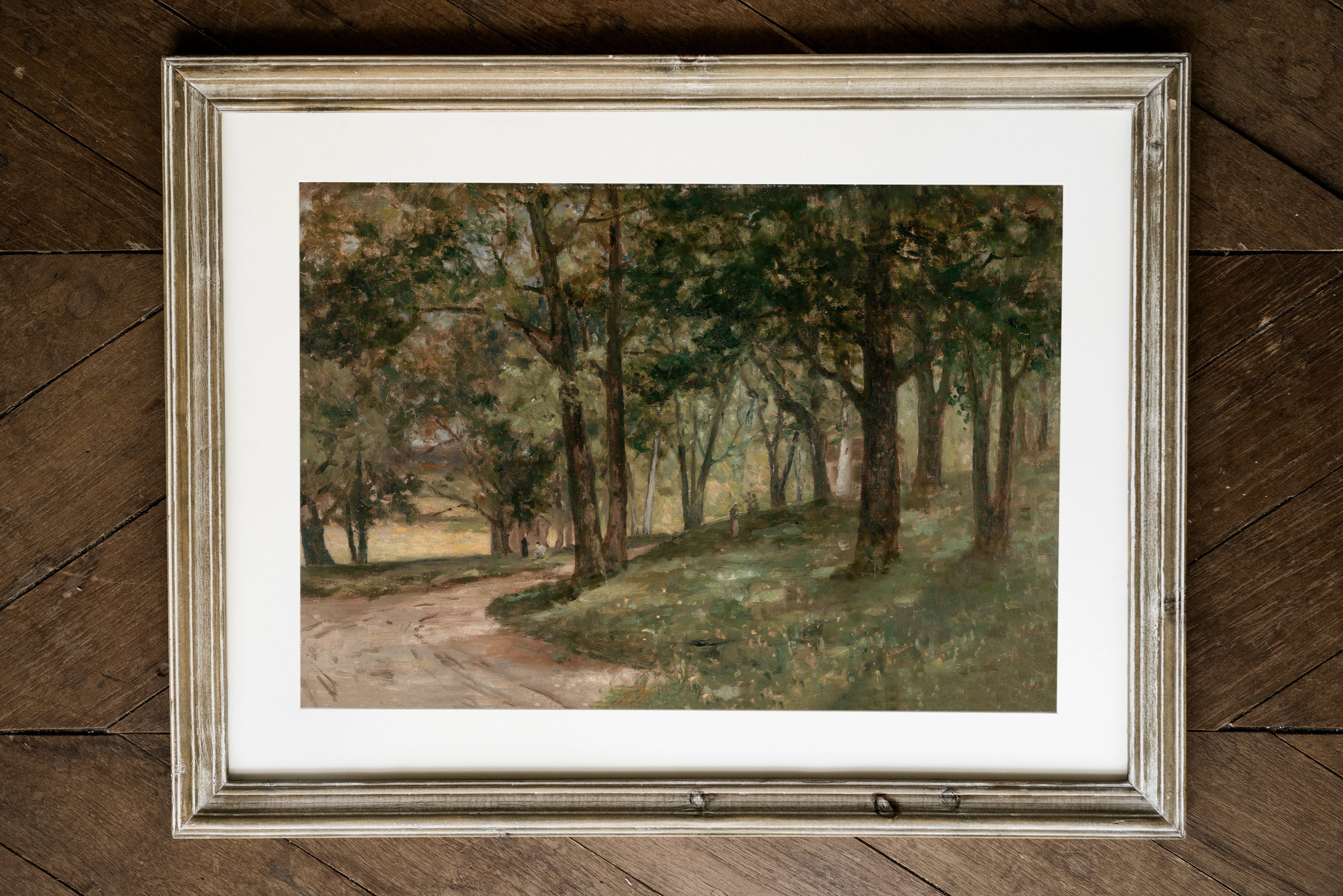 Vintage Woods Landscape Forest Oil Painting Vintage Country Painting ...