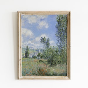 Vintage European Landscape Oil Painting printable | Wall Decor Print | Vintage Art Print Village Painting | Cityscape PRINTABLE ART