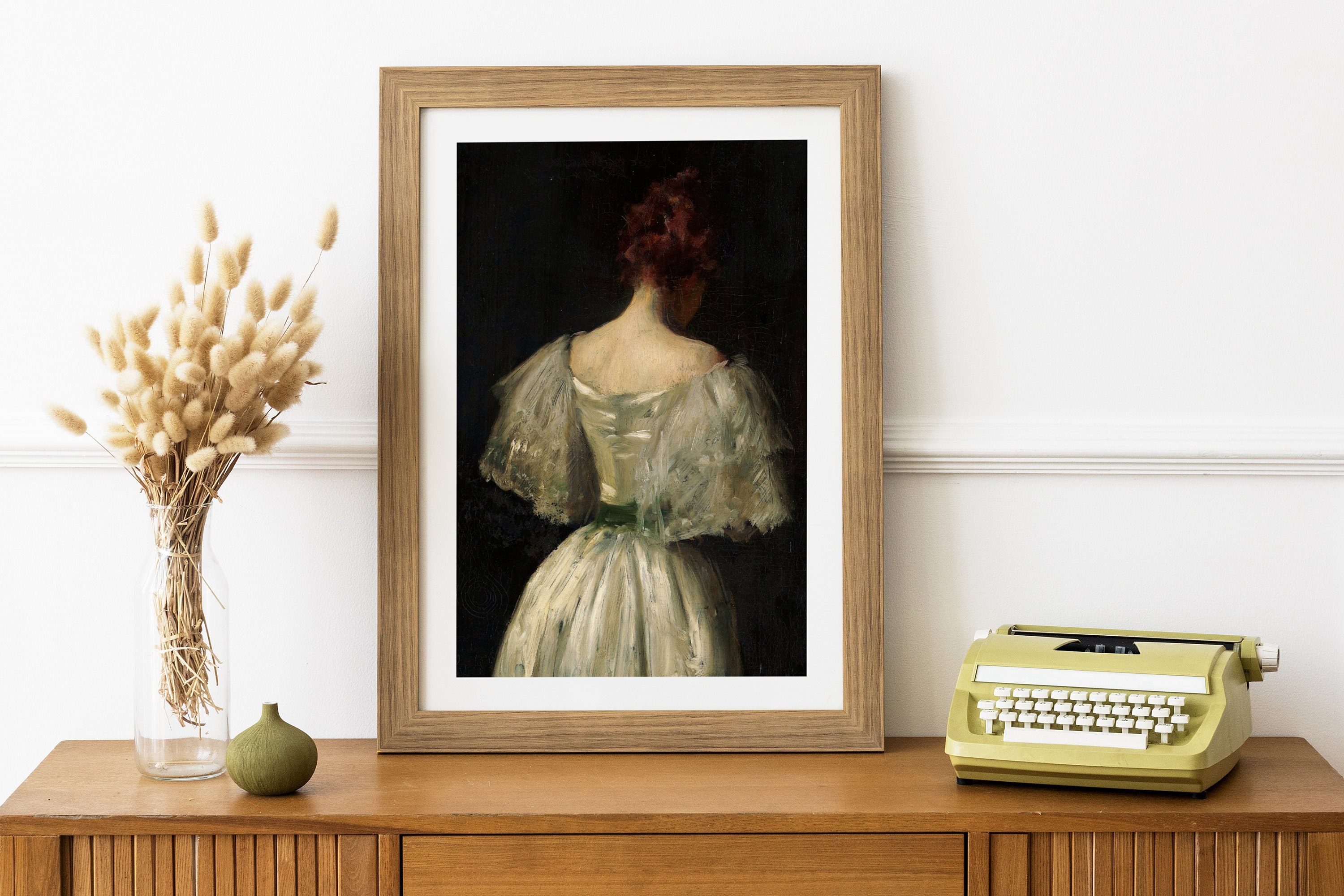 Vintage Woman Portrait Painting Victorian Age Lady Art - Etsy
