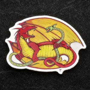 Battle Dragon & Snake Decal/Sticker
