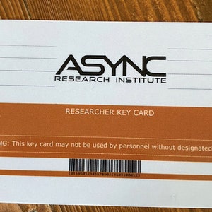ASYNC Research Institute - Onderzoeker-sleutelkaart