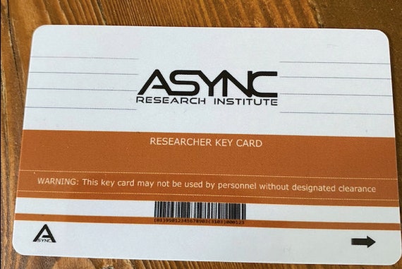 ASYNC Research Institute Researcher Key Card - Etsy Australia