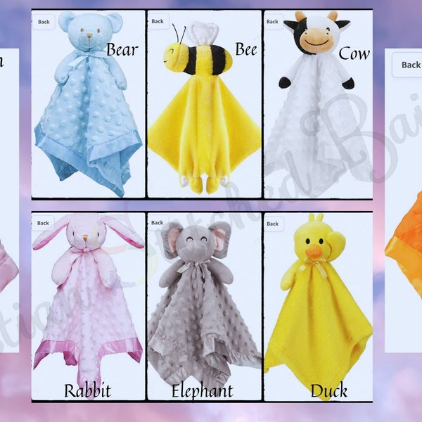 Lovey Stuffed Animal Personalized Etsy