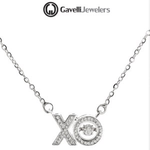 0.60ct XO Genuine Diamonds Pendant Necklace 14k White Gold 18inches
