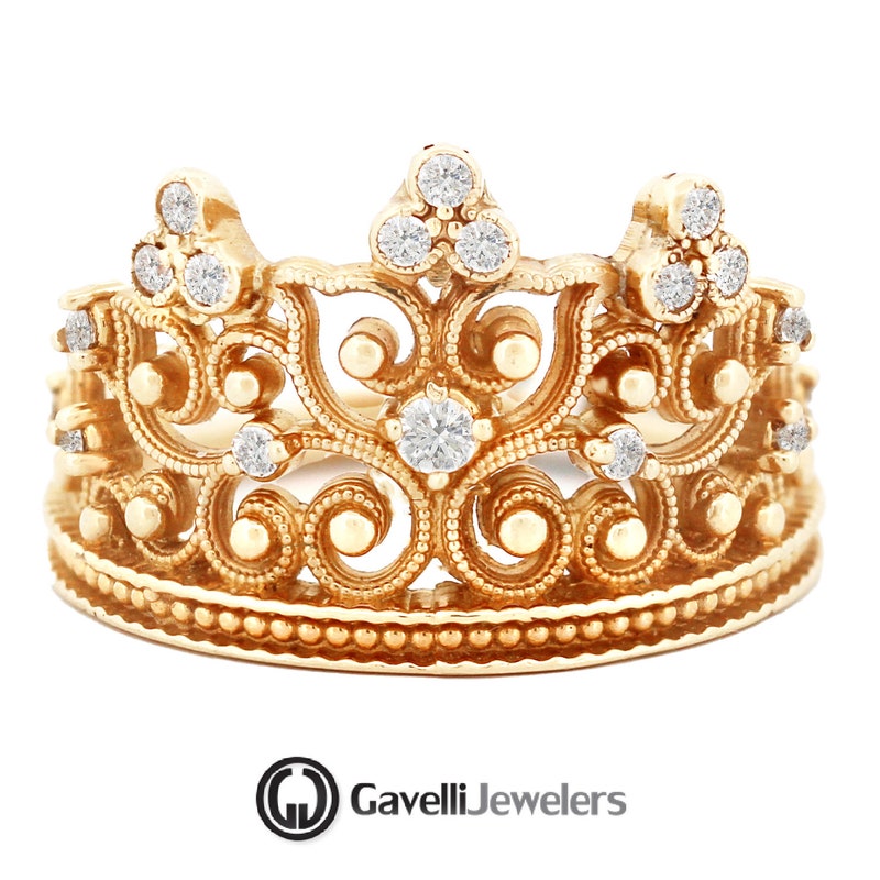 Tiara Setting Ring Genuine Diamond Tiaras - Etsy