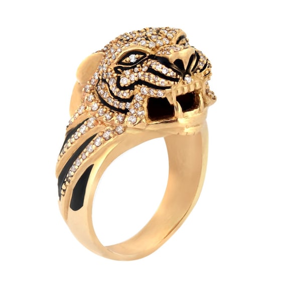 LA LINEA TIGER EYE DIAMOND RING - Melis Goral Jewelry