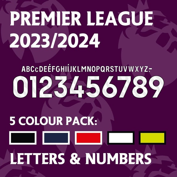 Premier League Font Etsy