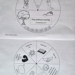 Teaching Kids to Pray Prayer Wheel Activity and Bookmarks Printable for ...
