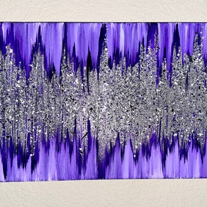 Purple/Violet Painting With Crushed Glass & Glitter
