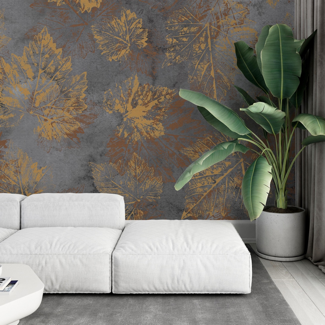 Autumn Colors Wall Art - Floral Wallpaper - Brown and Yellow Wallpaper ...