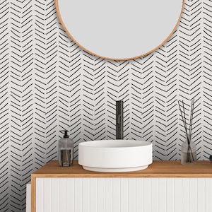 MODERNE TAPETE, Geometrische Linien Wandbild, Ablösbare Tapete, Selbstklebende Tapete, Wandbild für Schlafzimmer und Wohnzimmer