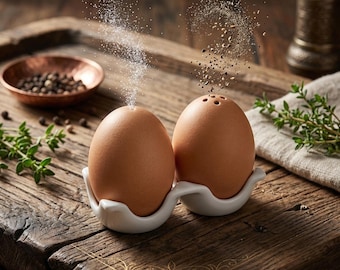 Ceramic Salt and Pepper Shakers Set with Tray / Refillable Modern Kitchen Decor