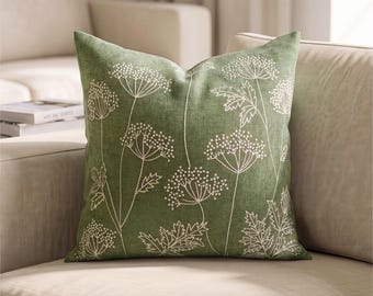 Embroidered Chenille Floral Cushion, 3D Dandelion Handmade Home Decor Pillow Cover 45x45cm / 30x50cm